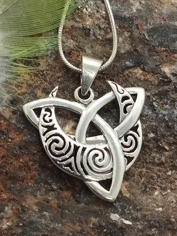 Triquetra Moon Pendant