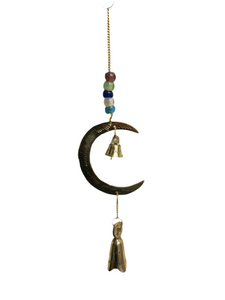 Brass Single Moon Bells & Beads