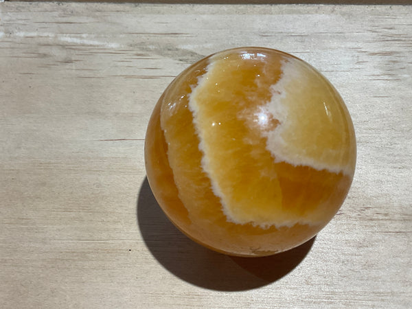 Orange calcite Sphere