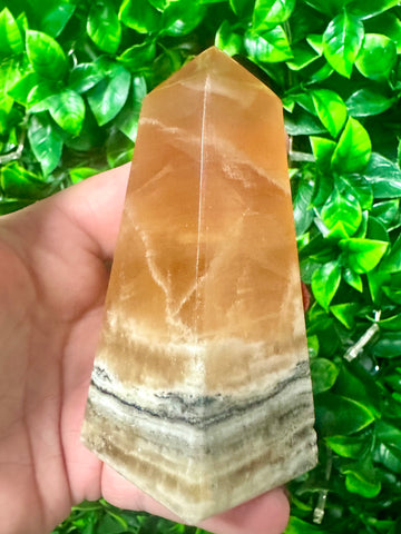 Honey calcite tower-4