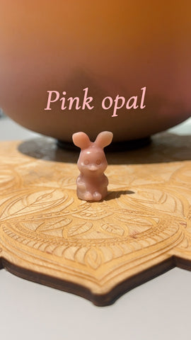 Piglet Pink Opal carving