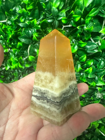 Honey calcite tower-1