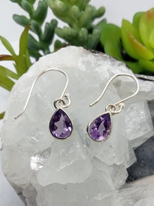 Faceted Amethyst Earrings