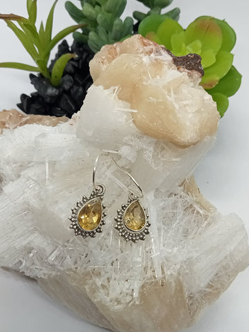 Faceted Citrine Earrings