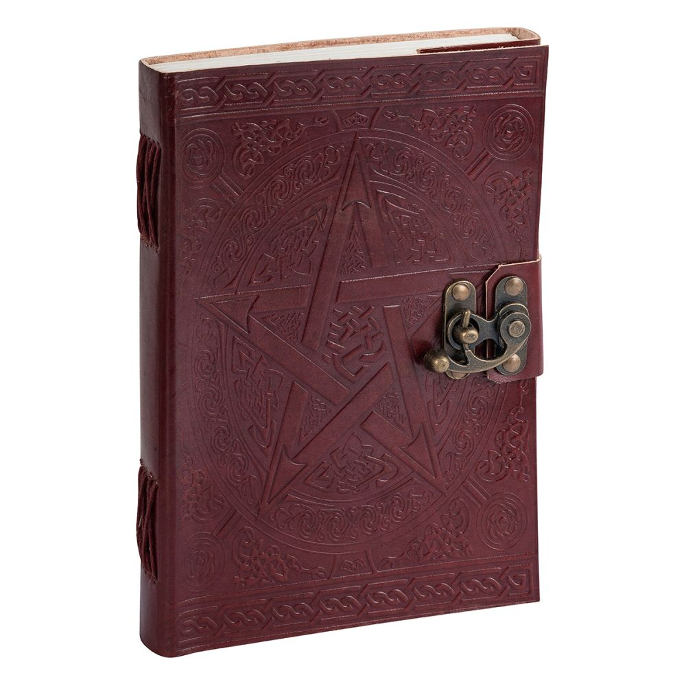 Leather Journal Embossed Pentagram