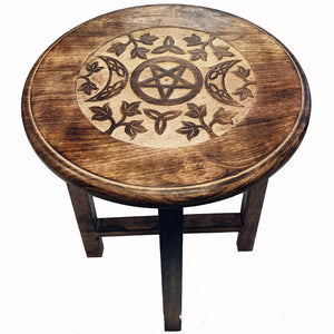 Altar Table - Triple Moon Pentacle
