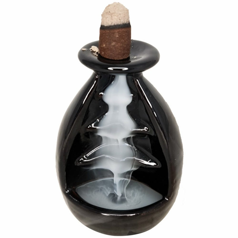 Ceramic Waterfall Design Backflow Incense Cone Burner