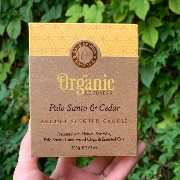 Organic Goodness - Palo Santo & Cedar Smudge Candle