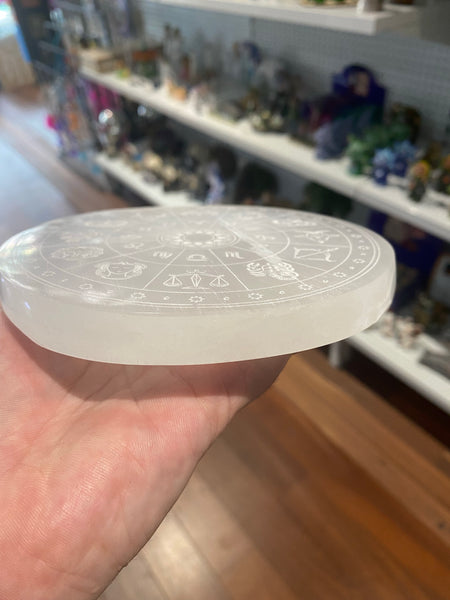 Selenite Zodiac Charging Plate