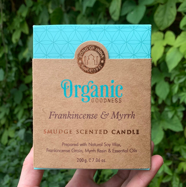 Organic Goodness - Frankincense & Myrrh Smudge Candle