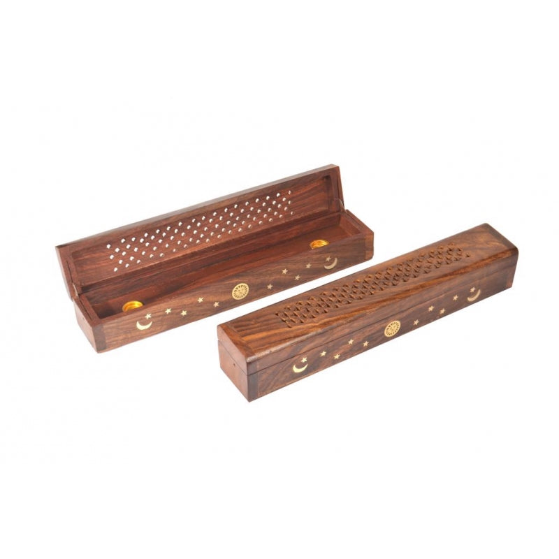 Incense Burner Square - Star/Moon