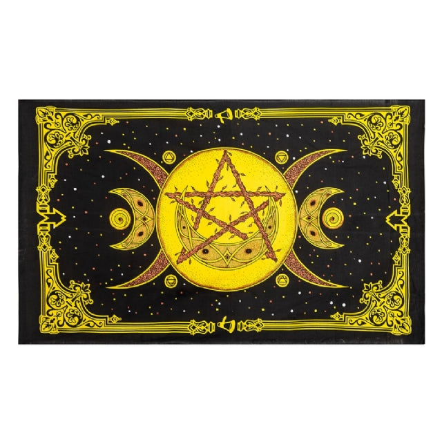 Triple Moon & Pentacle Tapestry