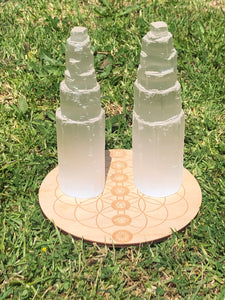 15cm Selenite castle tower