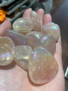 Rose Quartz Aura Tumbled large