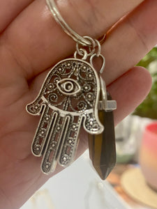 Crystal key Ring with hand of Fatima