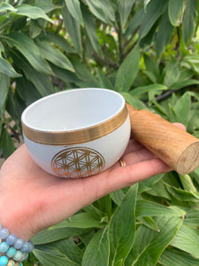 Mini Singing Bowl - White