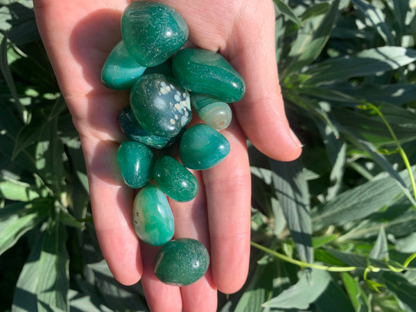 Green Agate Tumble – Sugary Cove Crystals